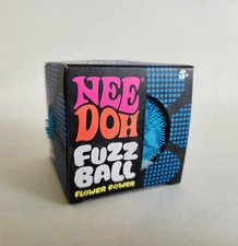 BLUE Needoh FUZZ BALL Flower Power Nee Doh Squishy Stress Ball NEE-DOH Fuzzball
