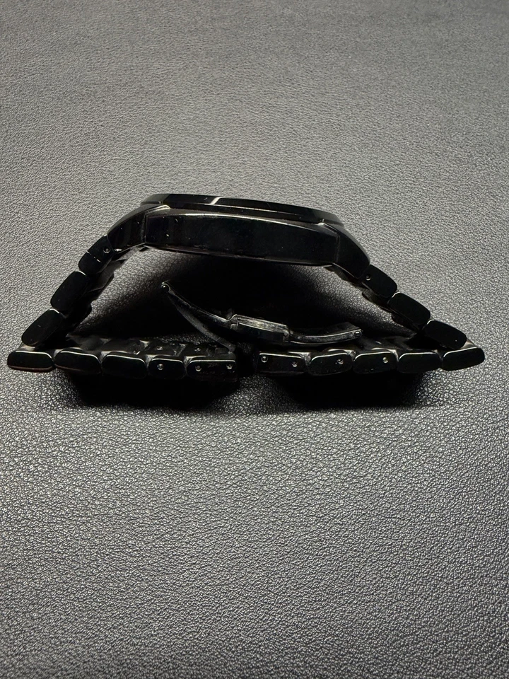 Men's ESQ by Movado Black Stainless Watch Gray & Yellow Dial 43mm Swiss Quartz - Image 4 of 4