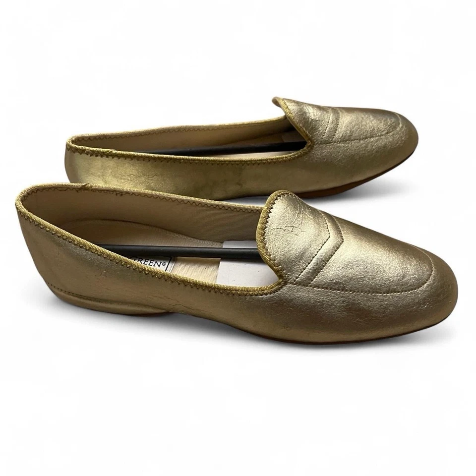 Chinelos femininos DANIEL VERDE MEG COR OURO COURO TAMANHO 8 N - Imagem 2 de 4