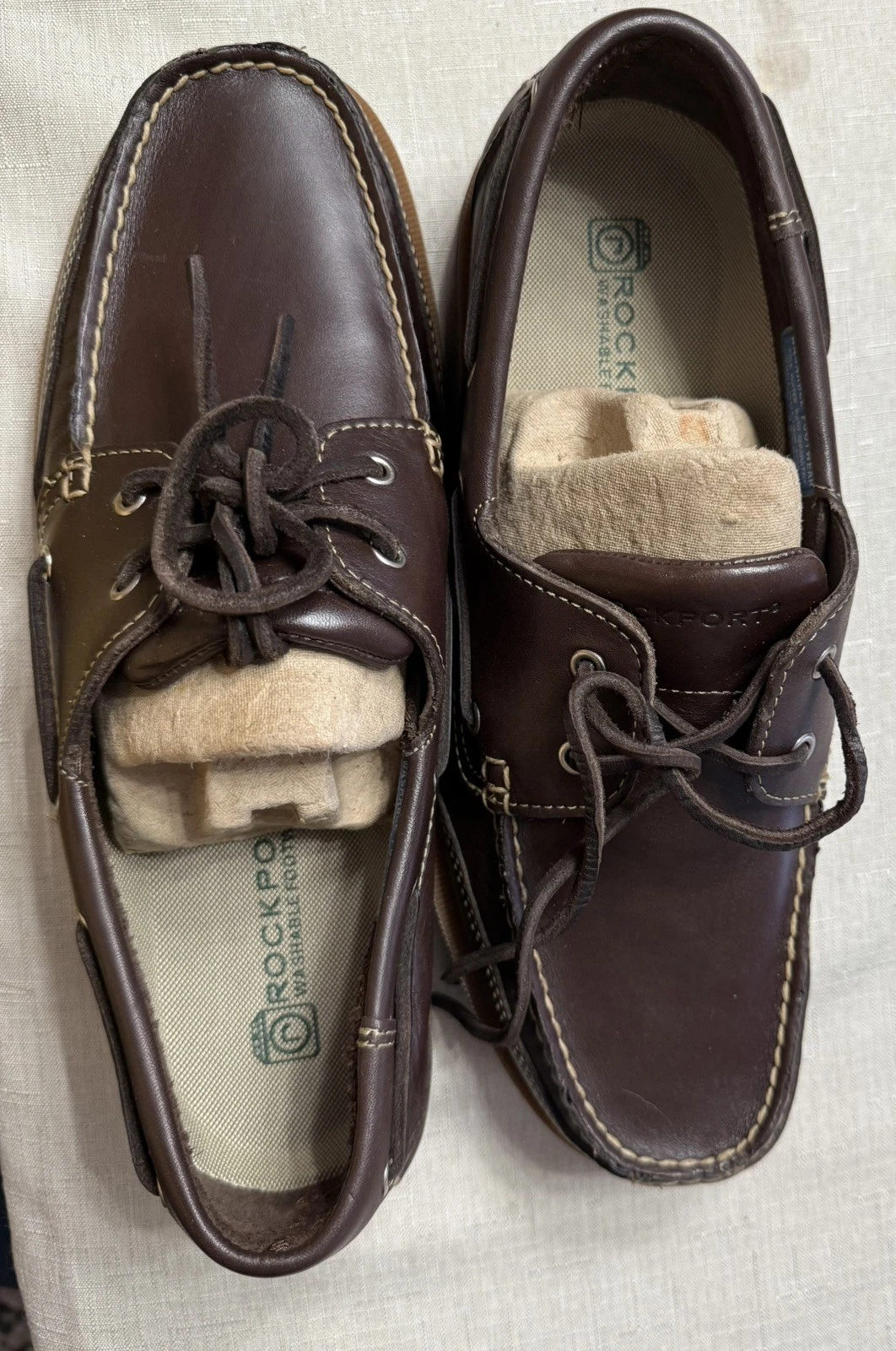 Rockport APM26644 Bridgeport Brown Leather Moc Tie Boat Loafer Men's 10M (NEW)
Opens in a new window