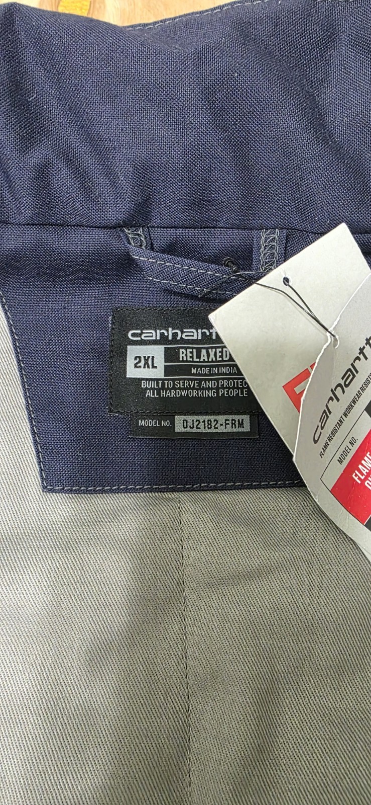 Carhartt Flame Resistant Insulated Loose Fit Coat Men's 2XL Blue image 10