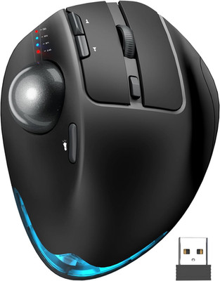MAM1 Pro Ergonomische Trackball Maus Kabellos Bluetooth & USB   Wiederaufladbare