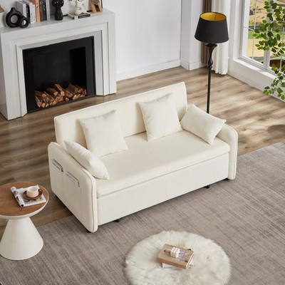 Convertible Sofa Bed 3 in 1 Multi-Function Folding Sleeper Sofa Bed with Pillows