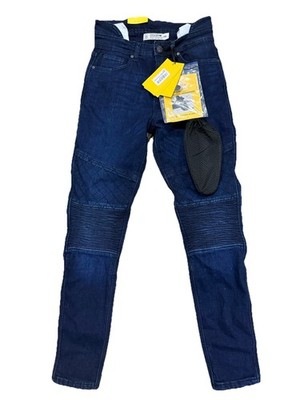 Women Motorbike Motorcycle jeans UKCA AA APROVED DENIM With KEVLAR  Fiber sz 10
