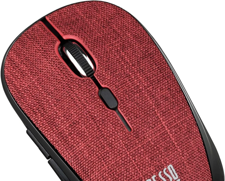 Adesso iMouse S80R 2.4Ghz Fabric Wireless Red Fabric Mini Optical Mouse, 5-Butto - Image 3 of 4
