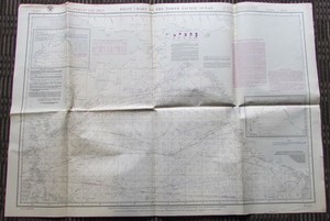 ORIGINAL 1910 U.S. NAVAL NAUTICAL LARGE 26 x 36  NAVIGATION  LIFEBOAT WALL CHART