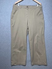 LL Bean Straight Leg Classic Fit khaki Chino pants Womens 18 petite Casual 