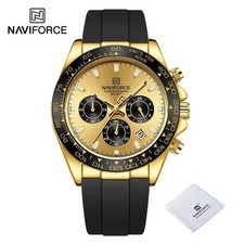 45MM NAVIFORCE Luxury Quartz Diver Watch Men Silicone Waterproof Luminous NEW