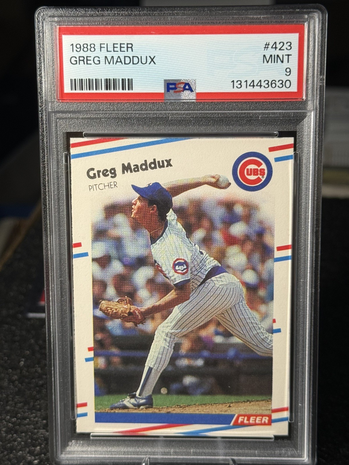 1988 FLEER GREG MADDUX #423 RC - PSA 9 MINT