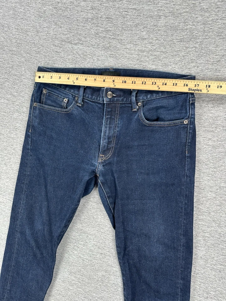 Jeans Uniqlo Para Hombre 34x32 Azul Ribete Kaihara Japonés Denim Ajustado Recto Foto 4 de 4