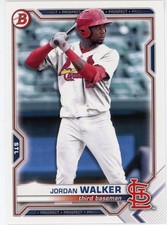 2021 Bowman Draft Prospect Rookie Jordan Walker #187 Cardinals