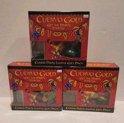 3 Sets Cuervo Gold Jose Cuervo Party Lights Peppers Cactus  Bottles Tequila NIB