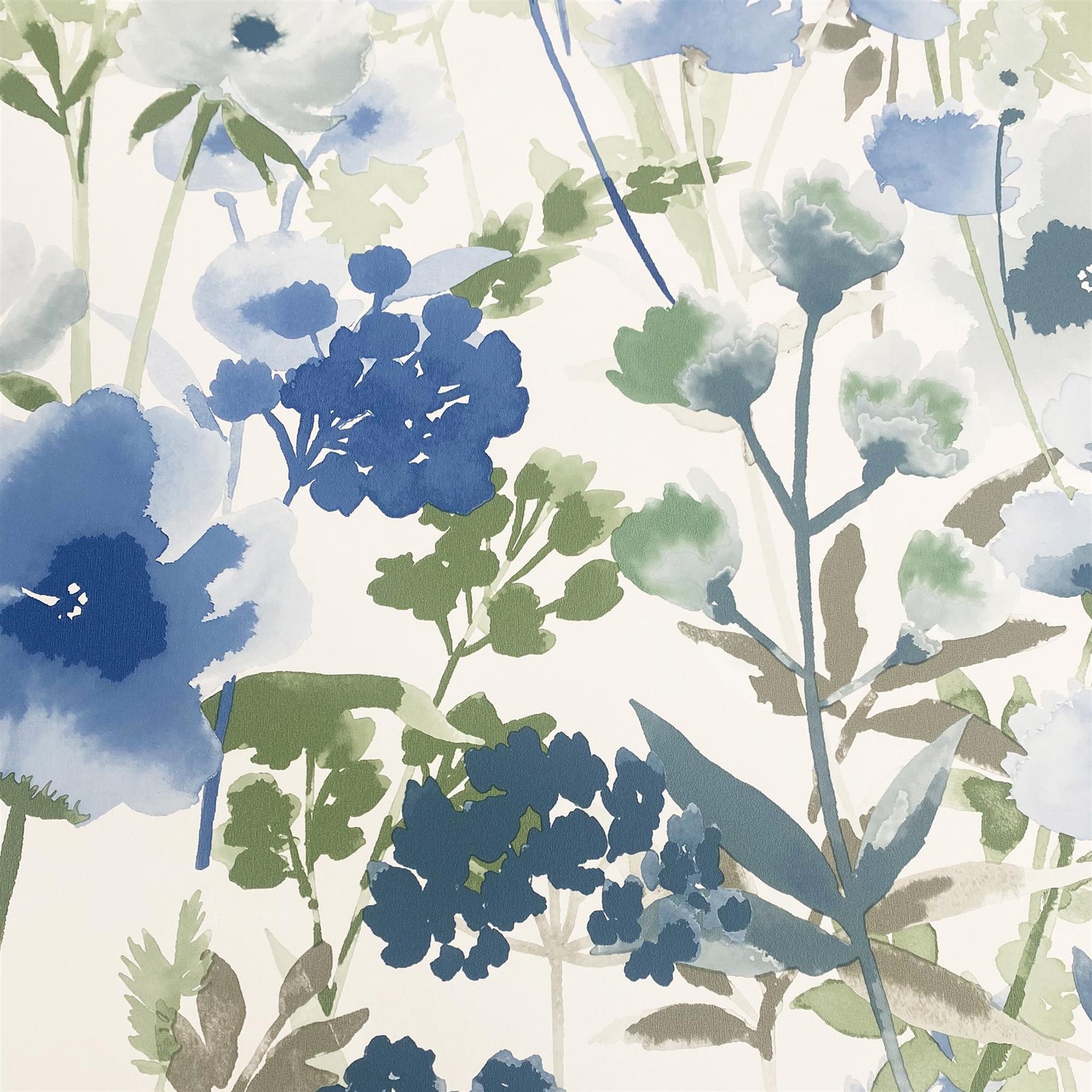 Muriva Lansfield Countryside Floral Blue Wallpaper Paste The Paper Heavyweight - Image 3