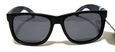 NEW Foster Grant SUNGLASSES Advanced Comfort Rubberized Temples Black Square Men