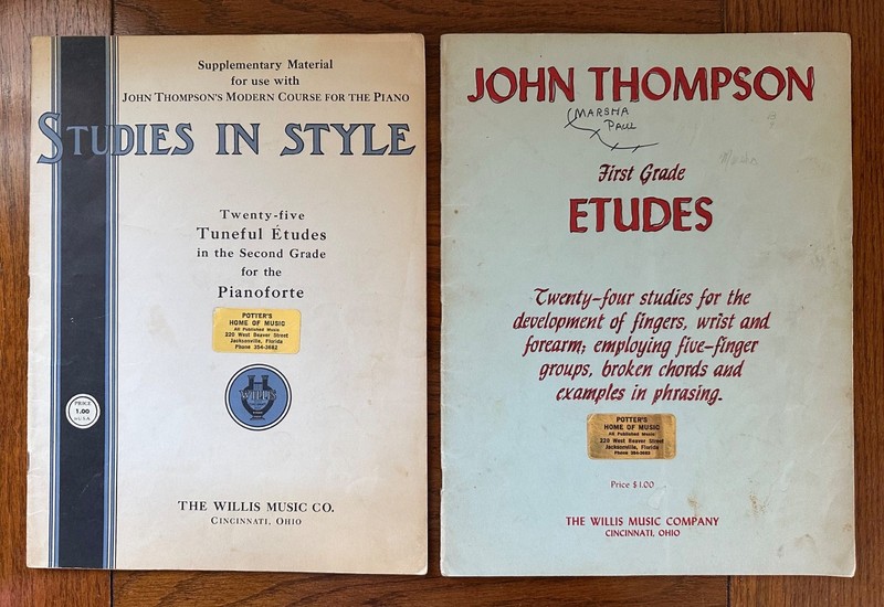 Lot Of 2 Vintage John Thompson's Piano Course Books (1933 & 1939)