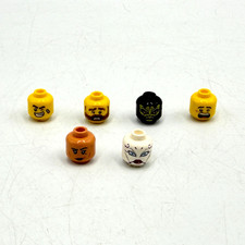 LEGO Minifigure Heads Mixed Replacement LOT OF 6
