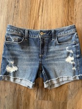 Girls Youth Size 14 Kohls So Brand Denim Shorts Adjustable Waist