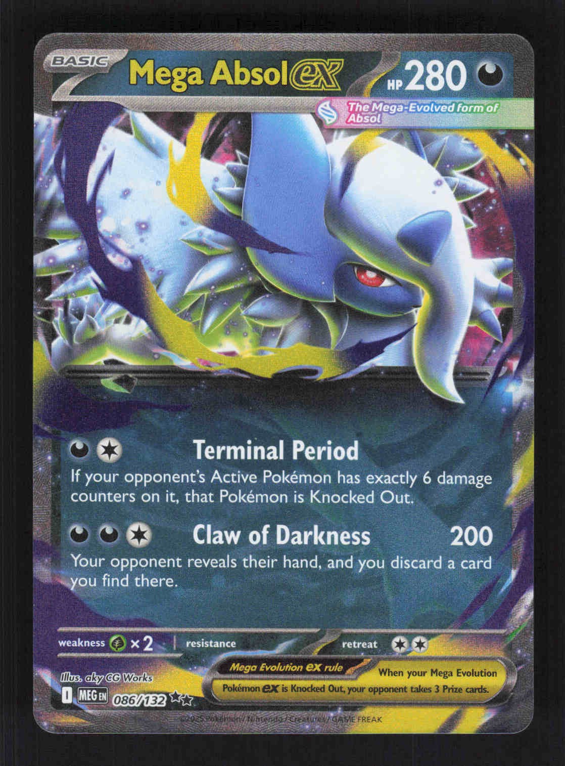 Mega Absol ex - Double Rare ME01: Mega Evolution 086/132 NM