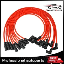 10.2mm Red Spark Plug Wires 32833 32839 For 1996-2014 Chevy GMC 4.3L Vortec V6