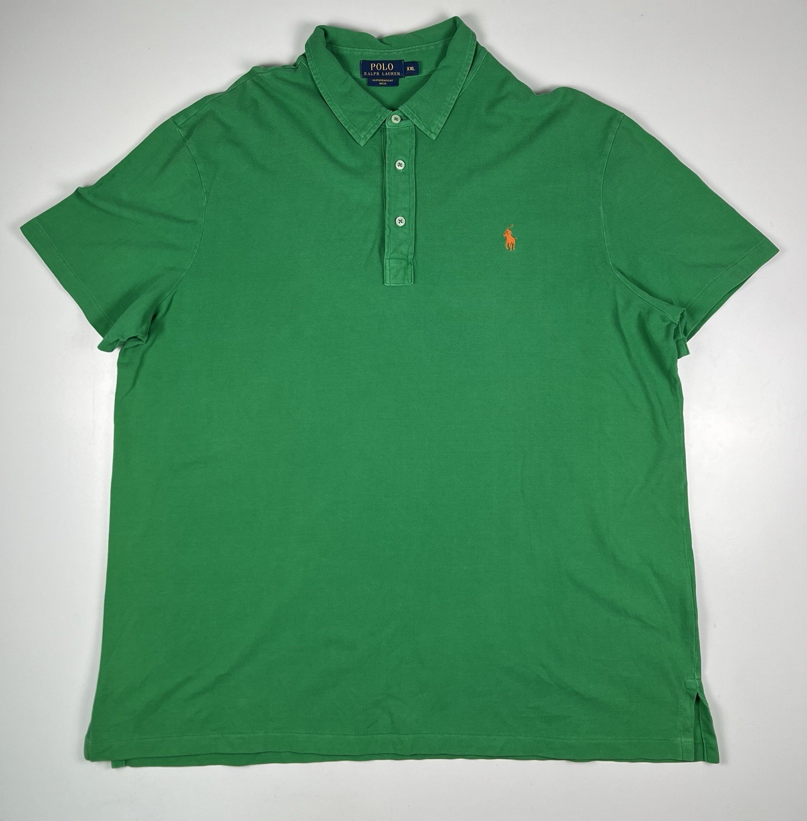 Ralph Lauren Polo Shirt Men Cotton Green Size XXL Classic Casual