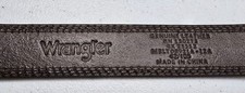 Wrangler Belt Mens 42 Brown Light Stitching Leather Western Rustic Outdoor Work