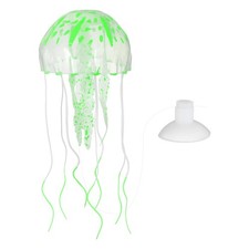 Jellyfish Aquarium Decoration Fish Tank Decorations(Green, L, 1 Pcs)