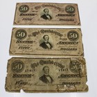 1863 Confederate States of America 50 Dollar Note Richmond Lot of 8 #C854-2 — photo 6