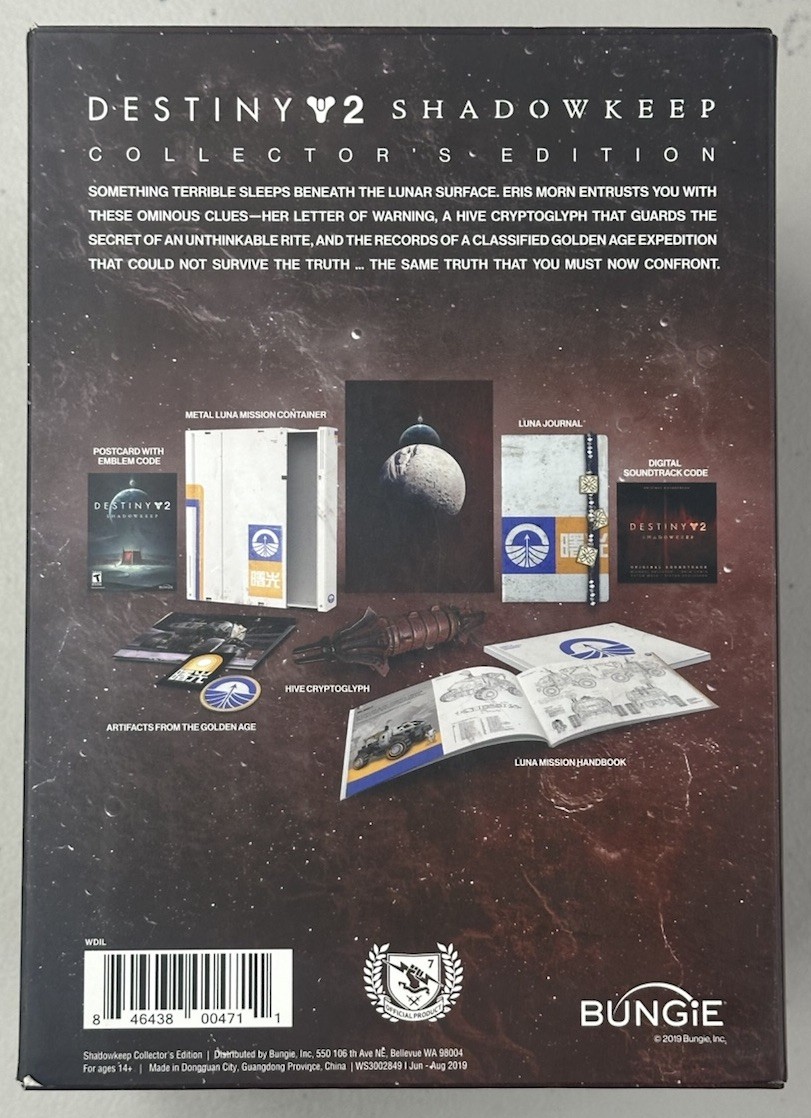 Shadowkeep Deluxe Destiny Shadowkeep Ps4 Shadowkeep Xbox Destiny