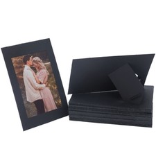 50 Pack Standing Paper Picture Frames 4x6,Cardboard Photo Frame with Easel,Pa...