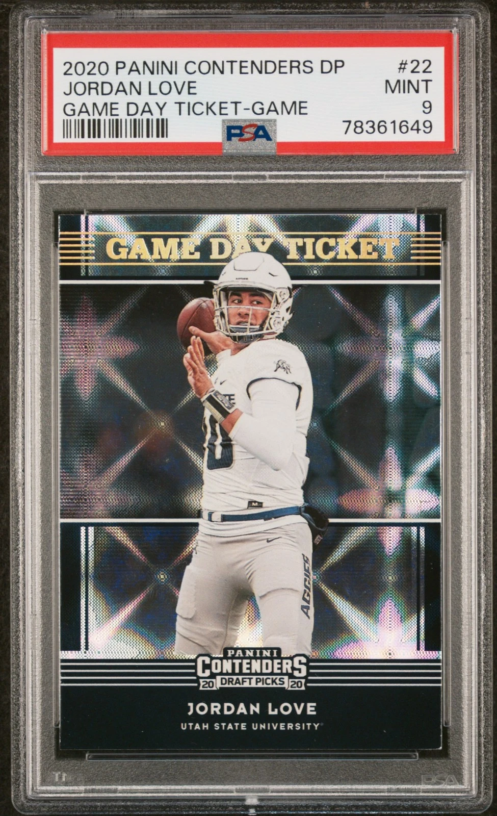 Jordan Love Panini Contenders Draft Picks Game Day Ticket #22 Game