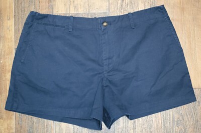 NWOT Polo Ralph Lauren Women's Navy Blue Twill Chino Short White Pony