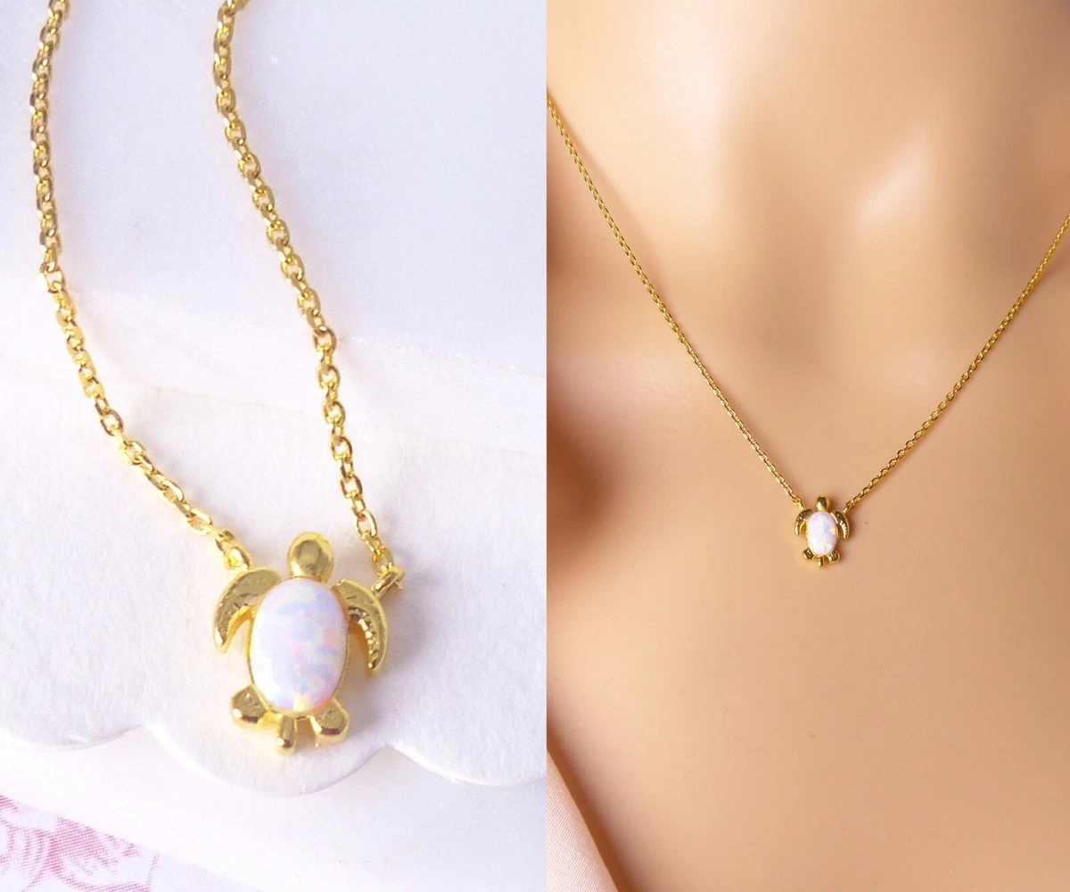 Opal turtle necklace deals