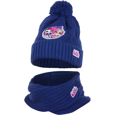 L. O.L.Überraschung Lol 2pezzi Hut Pon Halsband Winter Mädchen