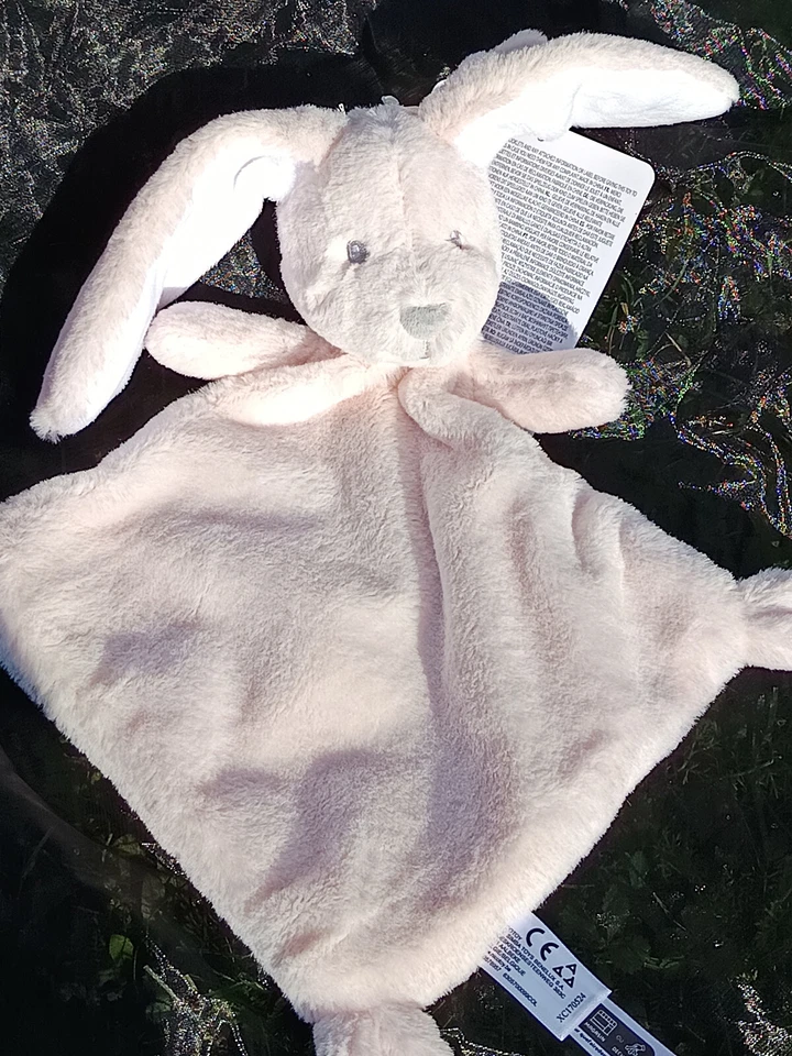 Schmusetuch Kuscheltuch Nicotoy C&A Hase weiß rosa NEU