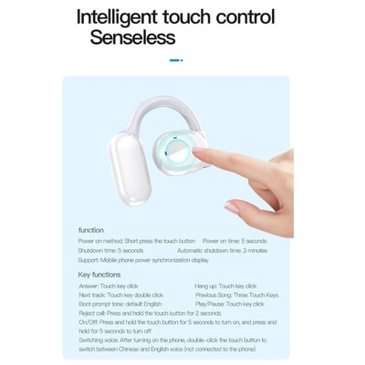 Open Ear Earbuds Open Ear True Headphones Bluetooth-compatible 5.0