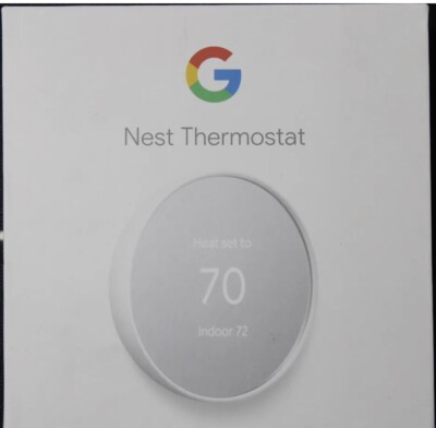 Google Nest Smart Thermostat, Snow - GA01334-US - Open Box