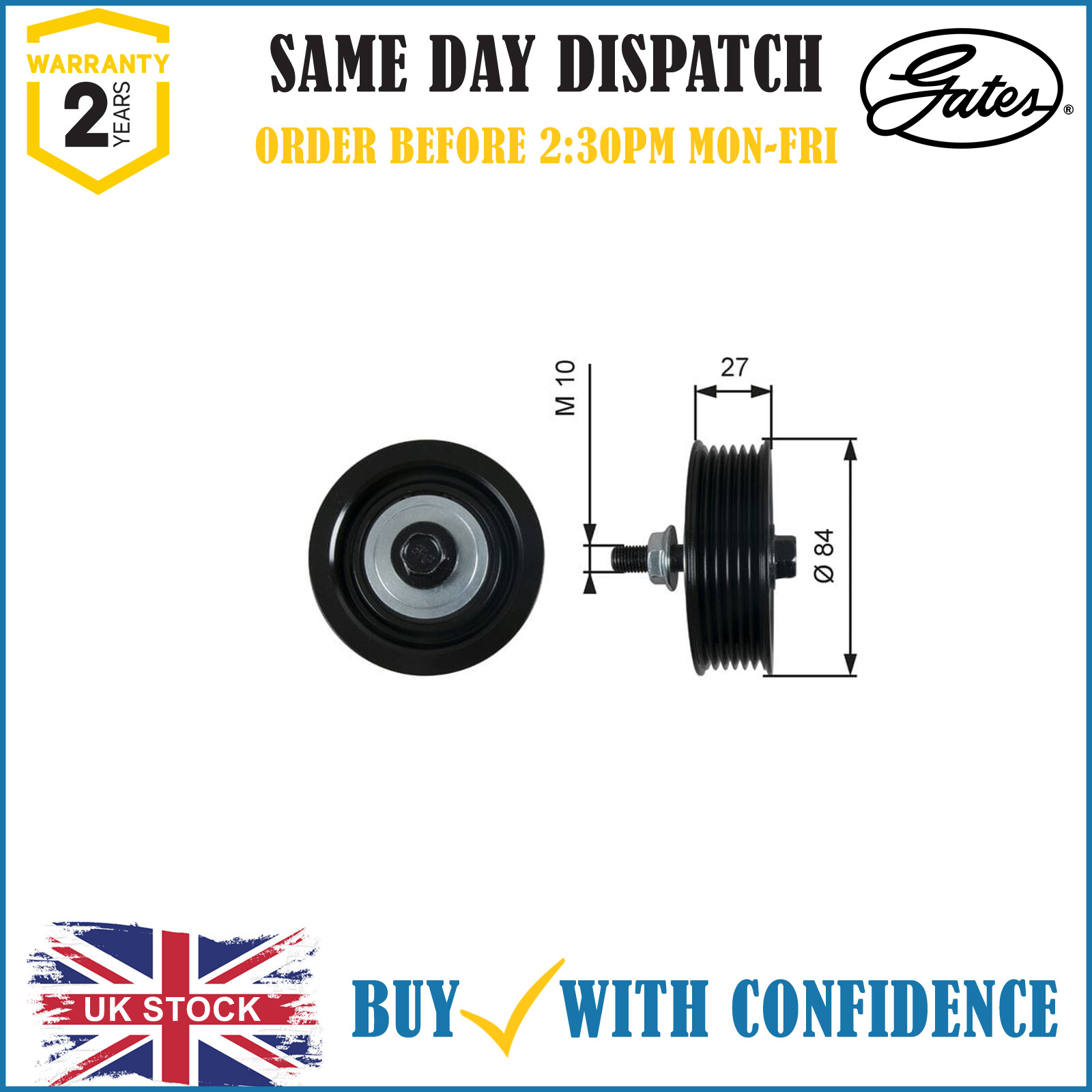 V-belt pulley Metal T36602 GATES for TOYOTA YARIS/VITZ - Image 7