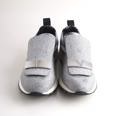 Sergio Rossi SR1 slip ons Sneakers Silver Glitter Womens