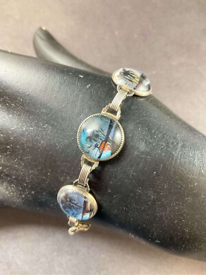 Vintage Hoffmann Sterling Silber Palmen Armband | 8 g | Größe 7 | gepunzt