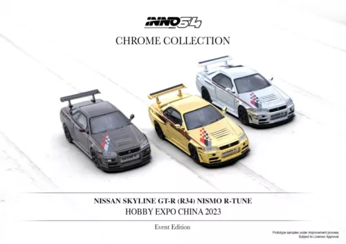 Inno64 Nissan GT-R R34 Nismo R-Tune GTR Bejing expo chrome black gold sliver - Picture 2 of 12