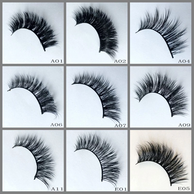 300Pair 3D Natural Bushy Cross False Eyelashes Mink Hair Eye Lashes Black new - Image 3 of 4