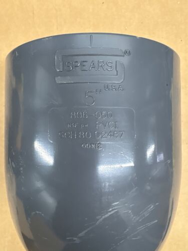 Lot Of 5 SCH 80 Spears 5” 90 Degree Elbow 806-050 PVC Fittings - Picture 2 of 4