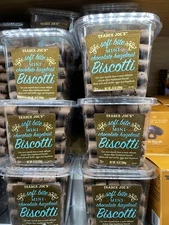 2 Pack Trader Joe's Soft Bite Biscotti Mini Chocolate Hazelnut 8 oz Each Pack