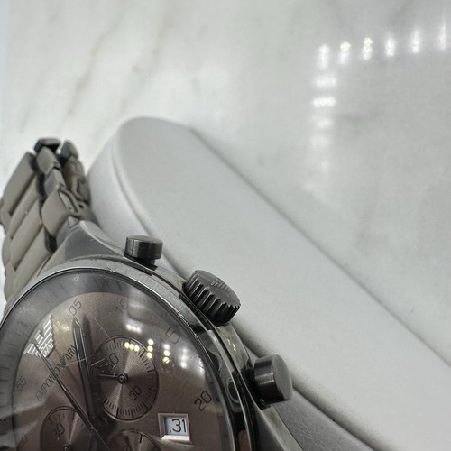 Authentic EMPORIO ARMANI Chrono Men's Watch AR5950, New Battery, Sz 7” - READ - Picture 8 of 22