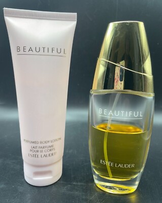 Este Lauder Beautiful Eau de Parfum Spray and Lotion (both partials)