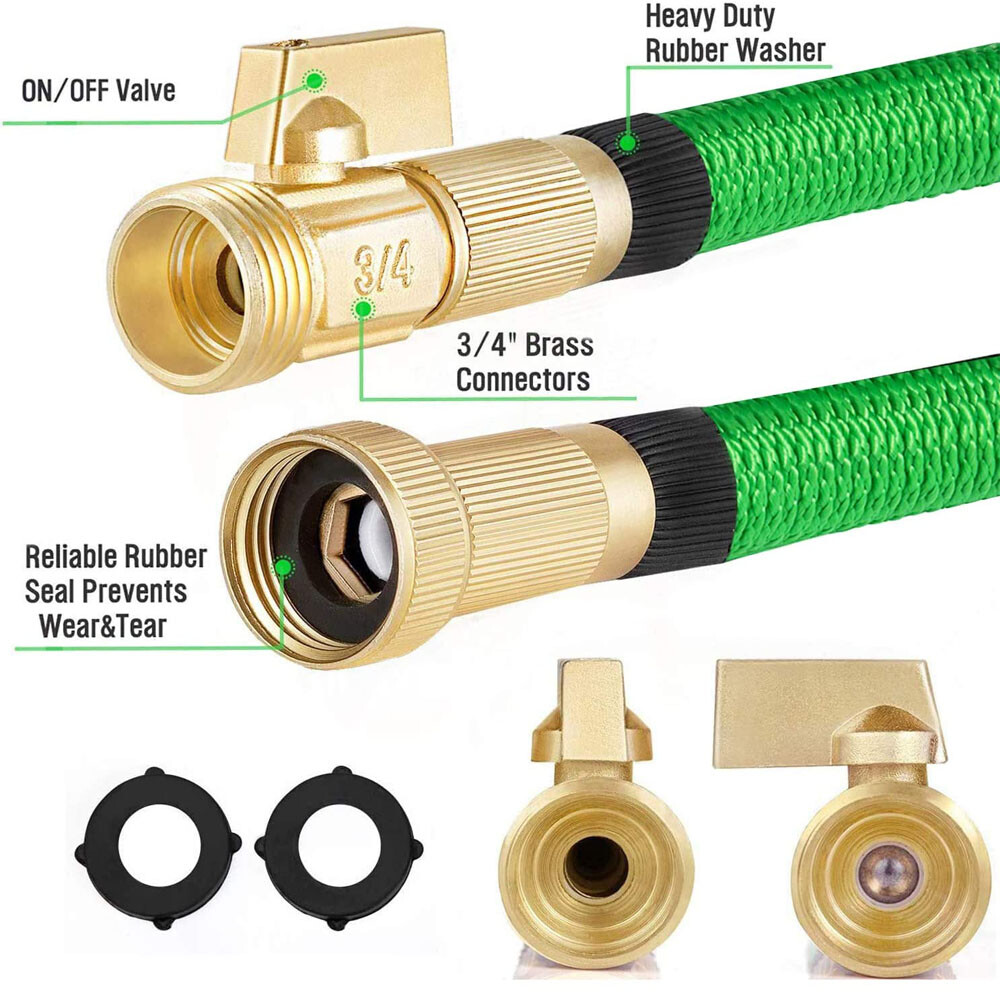 50ft/75ft/100ft Stronger Deluxe Expandable Flexible Garden Water Hose eBay
