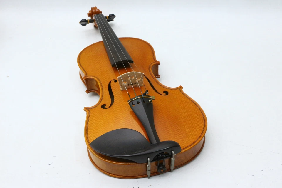 Yinfente 4/4 Violin Flame Maple Spruce Wood Ebony parts Stradivari Violin - Image 3 of 4