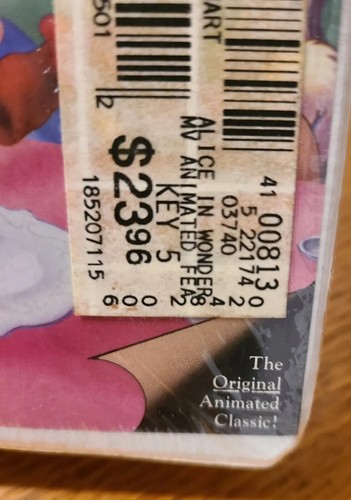 New 1951 Factory Sealed Walt Disney's Classic Alice In Wonderland Clamshell VHS - 第 2/8 張圖片