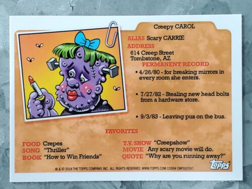 #AN-2a TIA Pot 2024 Topps Cubo de Basura Niños Cromo Serie 7 - Imagen 2 de 2