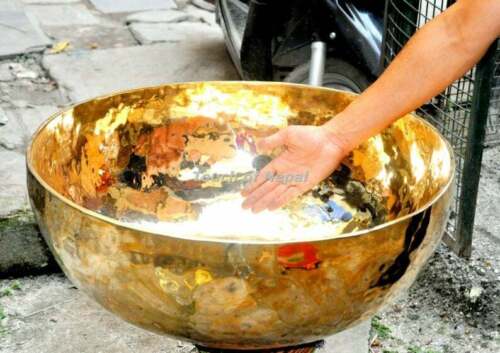 Extra Large Standing Singing Bowl -24 Inch Big Therapy Sound Healing Bowls Nepal
